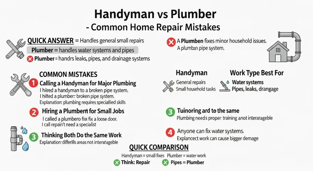 Common Mistakes with Handyman or Plumber