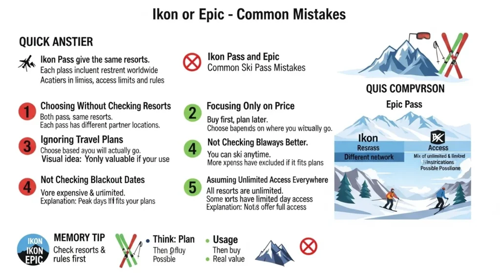 Common Mistakes with Ikon or Epic