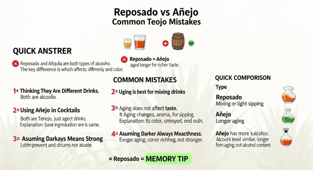 Common Mistakes with Reposado or Anejo