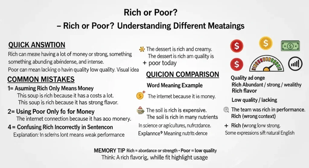 Common Mistakes with Rich or Poor