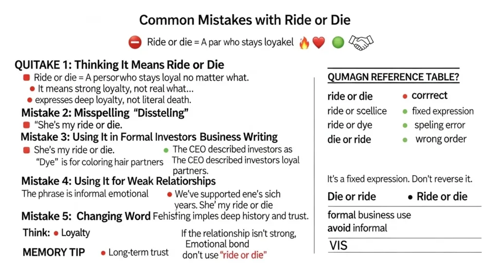 Common Mistakes with Ride or Die