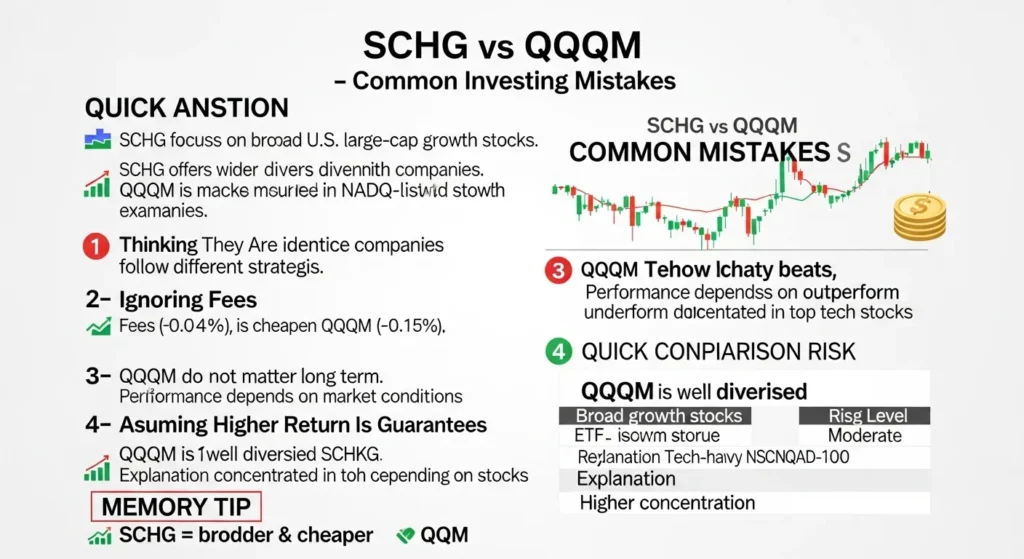 Common Mistakes with SCHG or QQQM