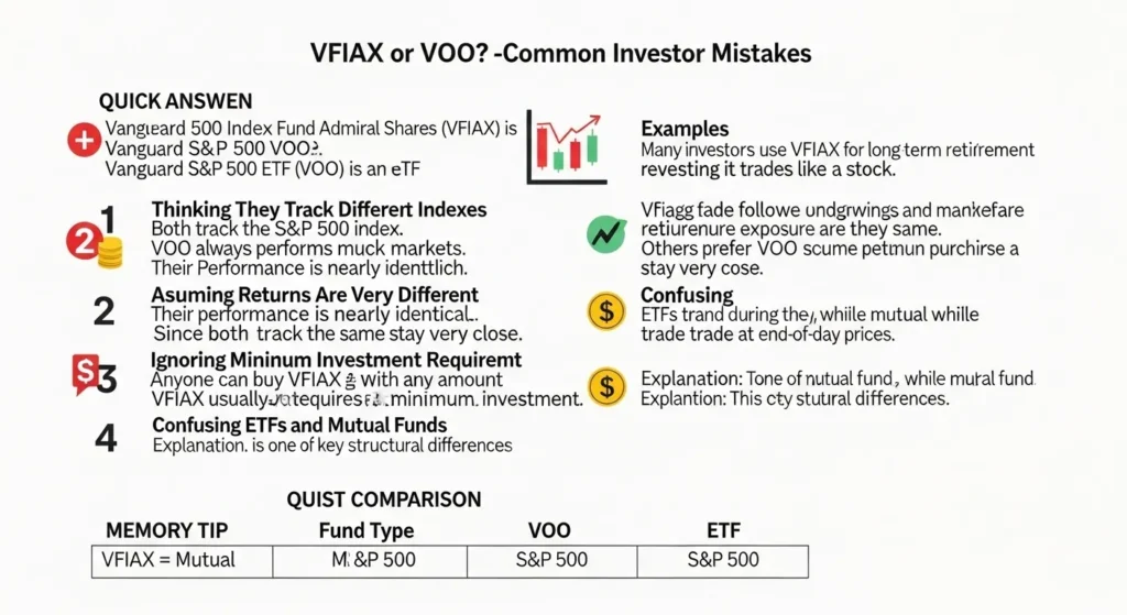 Common Mistakes with VFIAX or VOO