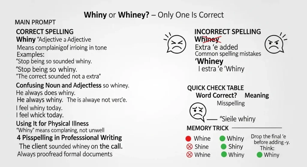 Common Mistakes with Whiny or Whiney
