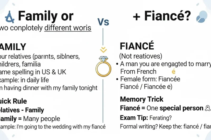 Family or Fiance? Meaning and Spelling Difference in 2026