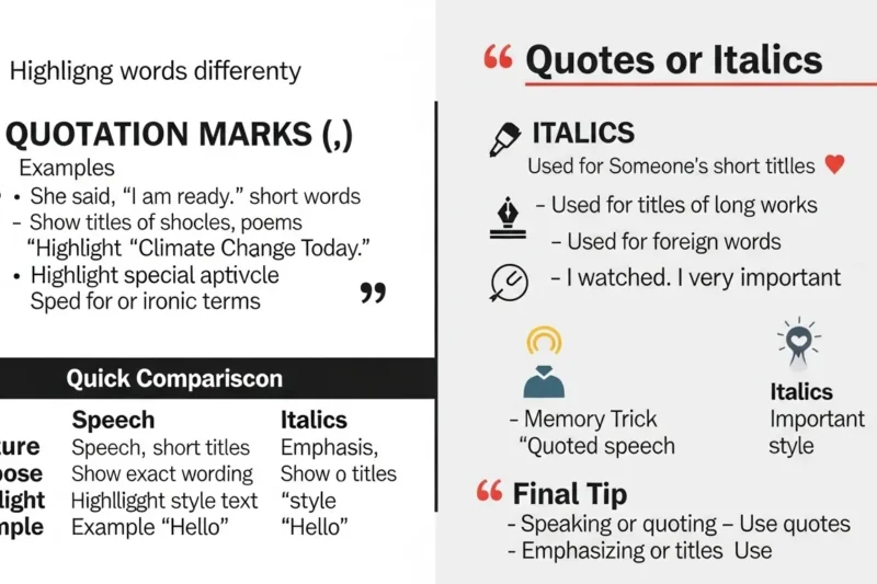 Quotes or Italics : Which Should You Use? in 2026