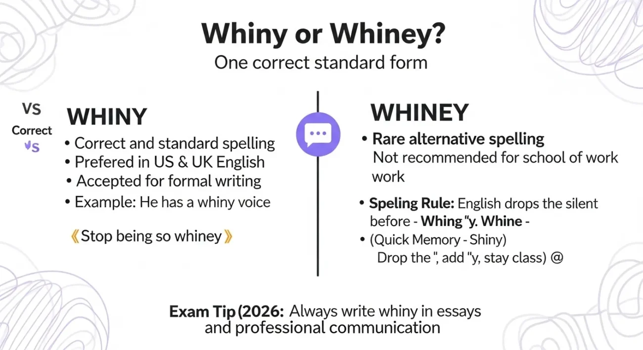 whiny or whiney