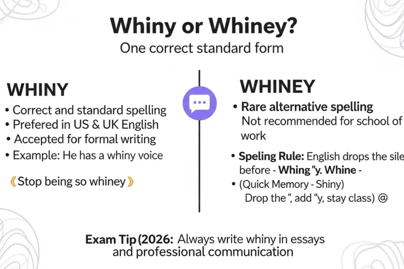 Whiny or Whiney? Which Spelling Is Correct and Why It Matters