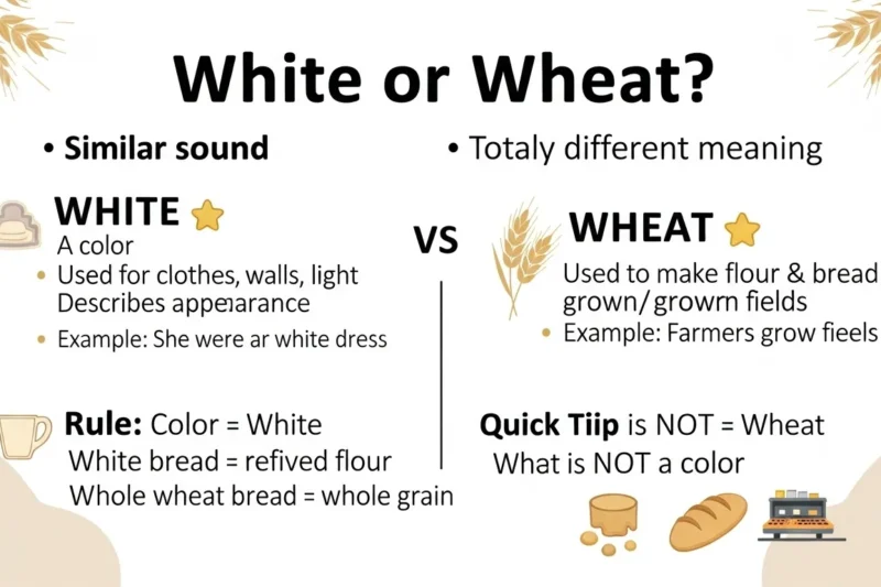 White or Wheat: Meaning, Difference, and Correct Usage Explained
