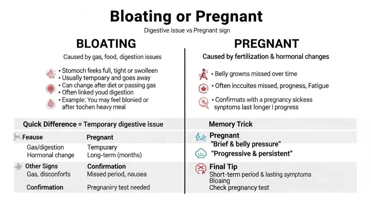bloating or pregnant