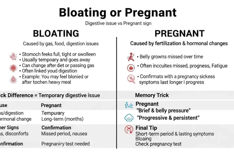 bloating or pregnant