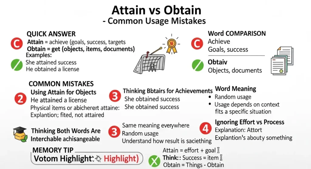Common Mistakes with Attain or Obtain