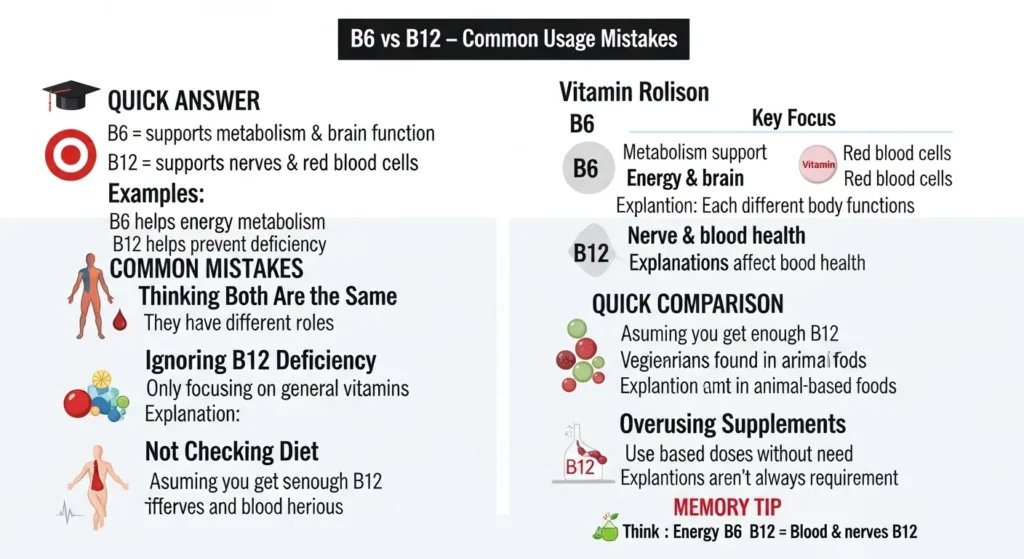 Common Mistakes with B6 or B12