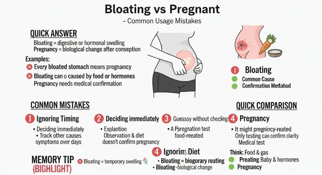 Common Mistakes with Bloating or Pregnant