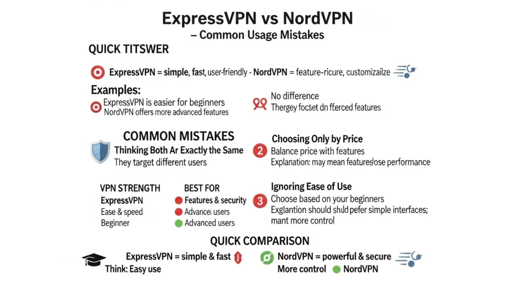 Common Mistakes with ExpressVPN or NordVPN