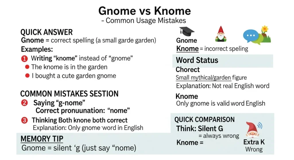 Common Mistakes with Gnome or Knome