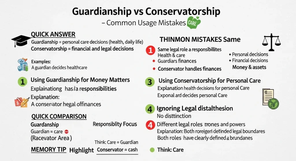 Common Mistakes with Guardianship or Conservatorship