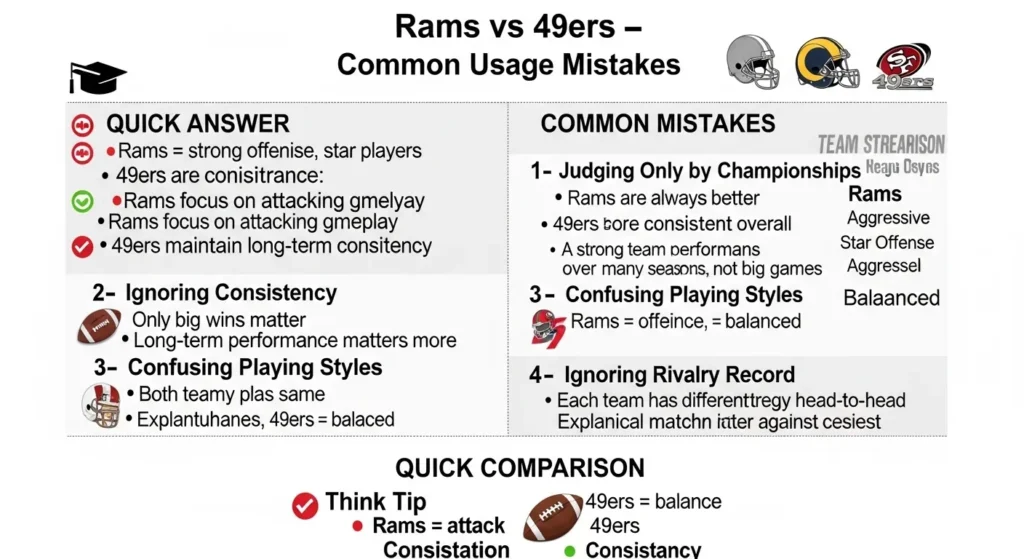 Common Mistakes with Rams or 49ers