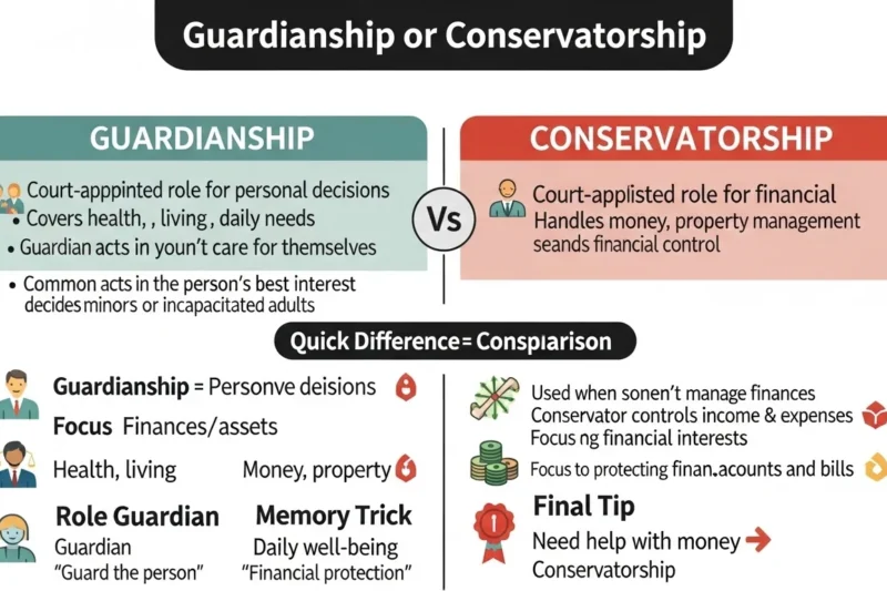 Guardianship or Conservatorship : Meaning and Difference in 2026